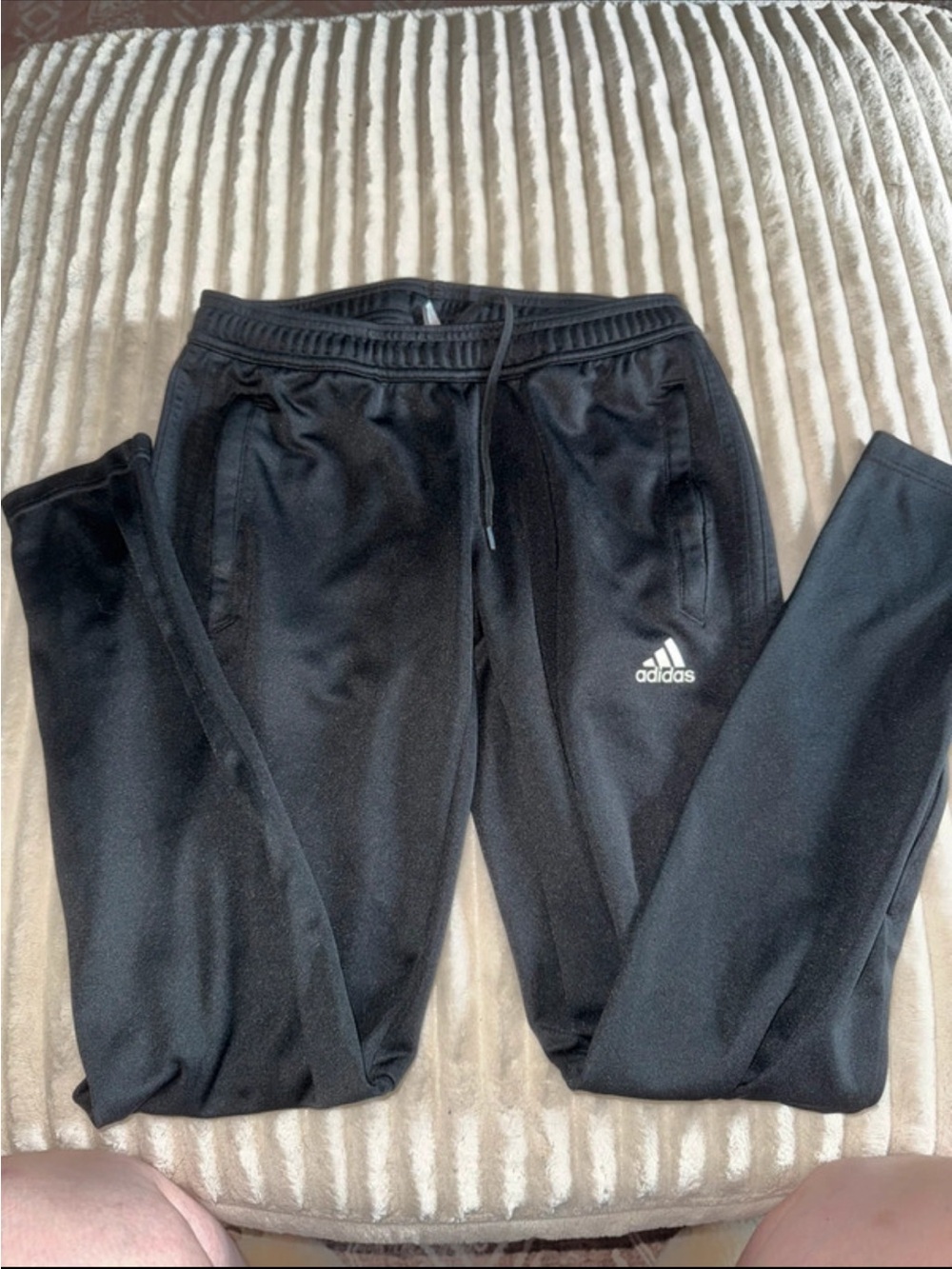 adidas Black Athletic Pants with Elastic Waistband